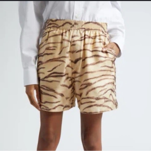 Stella McCartney Tiger Stripe Silk Shorts NWT